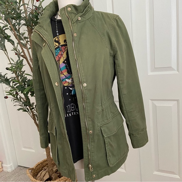 Cargo Utility Hoodie Jacket, Military Vibe, Adjustable Gathered Waist - Picture 6 of 14